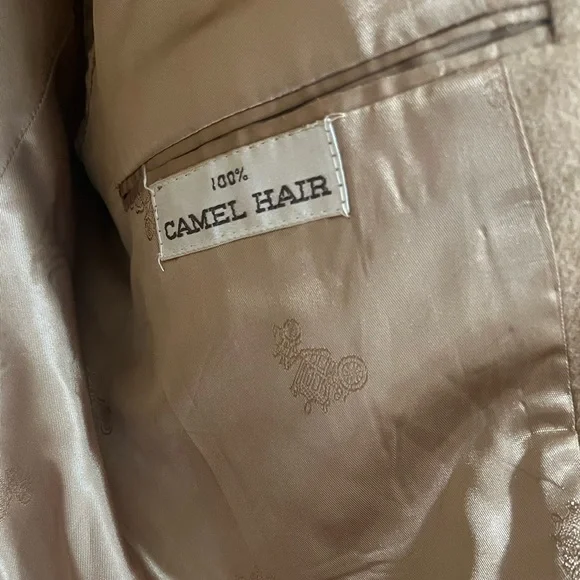 READGATE‎ EXCLUSIVELY ROBINS 100% Real Camel hair coat/ blazer in beige cream